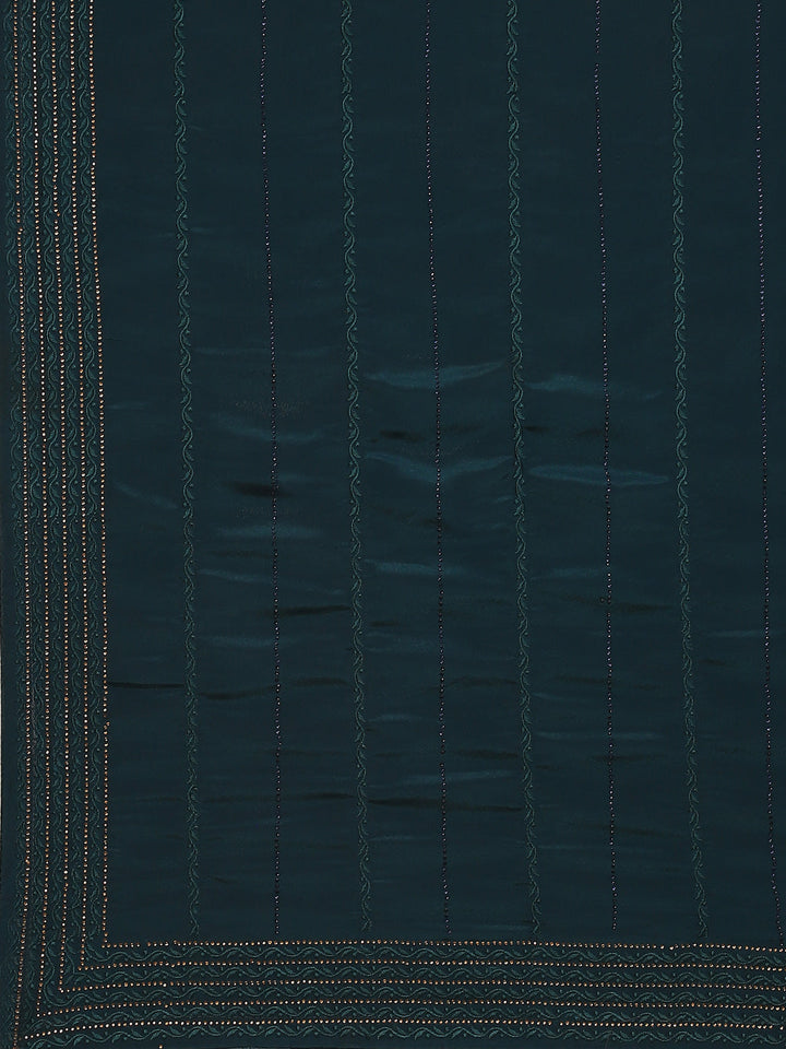 Swarovski Embroidered Crepe Saree