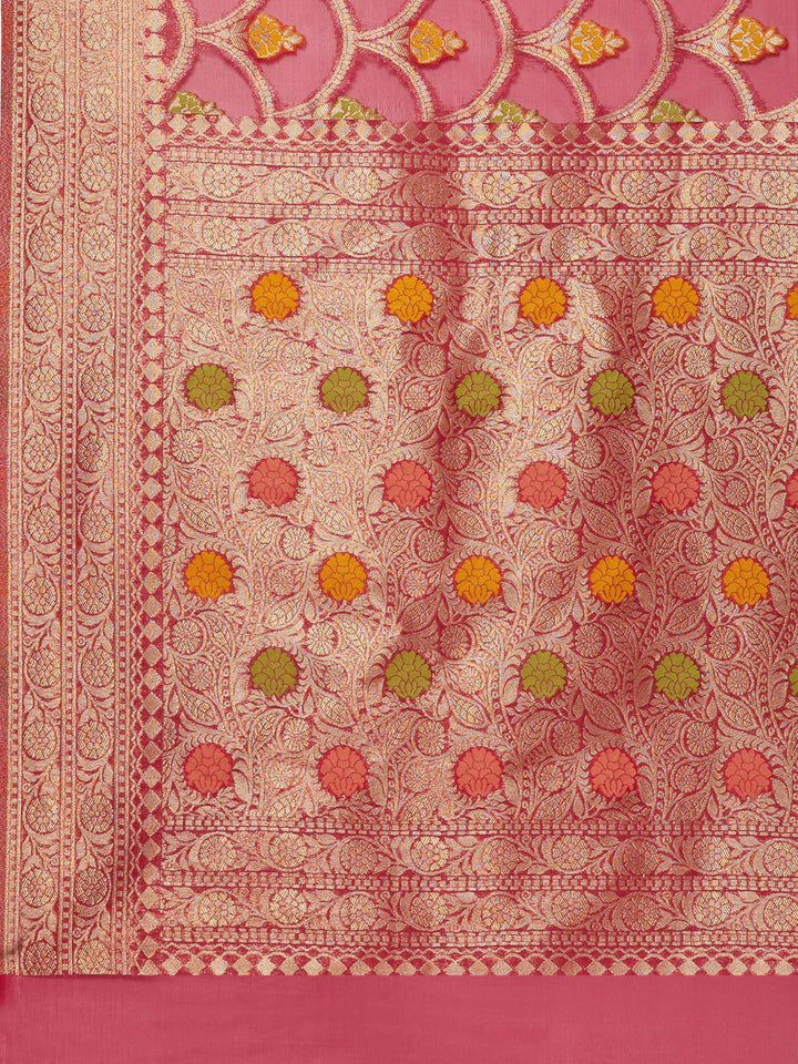 Zari Jaal Handloom Woven Saree
