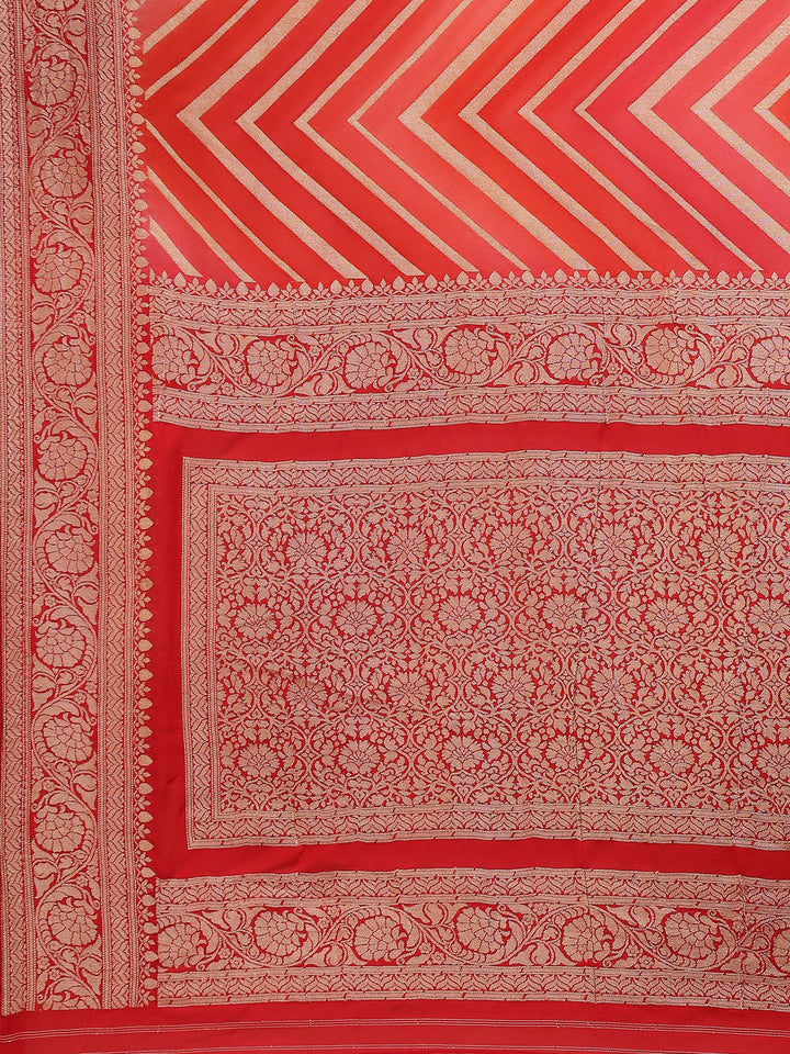 Zari Border Georgette Plain Saree