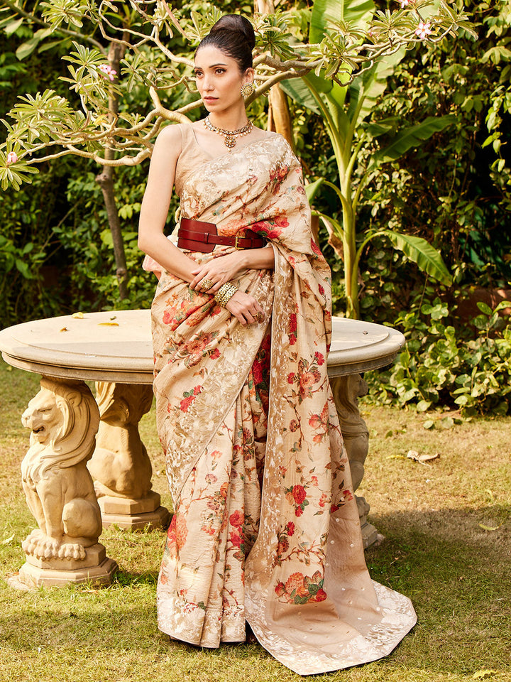 Embroidery Desi Tasar Saree