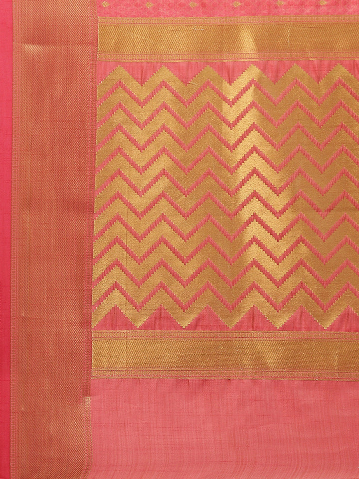 Zari Border Booti Handloom Woven Saree