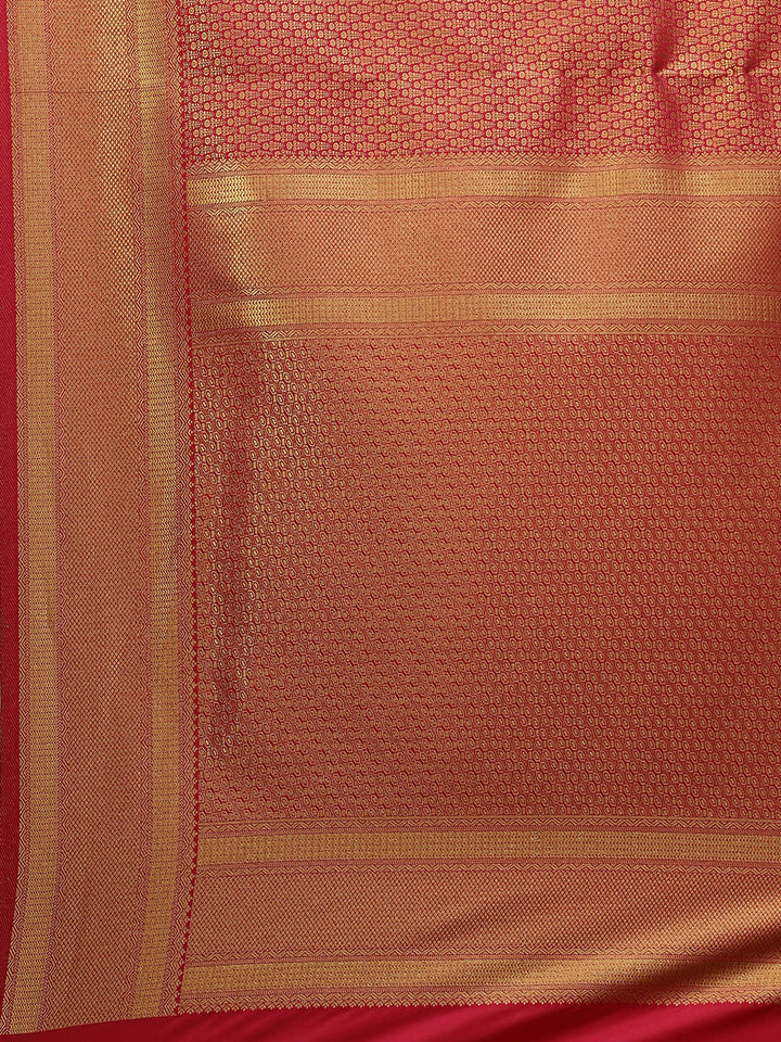 Brocade Zari Booti Art Handloom Woven Saree