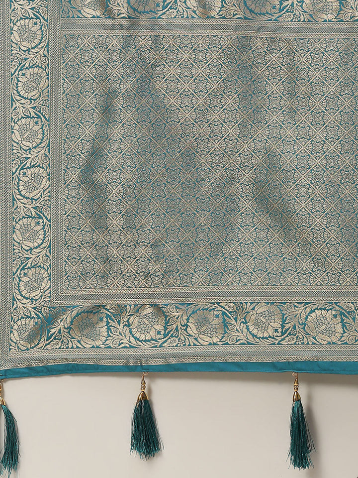 Zari Zaal Art Handloom Woven Saree