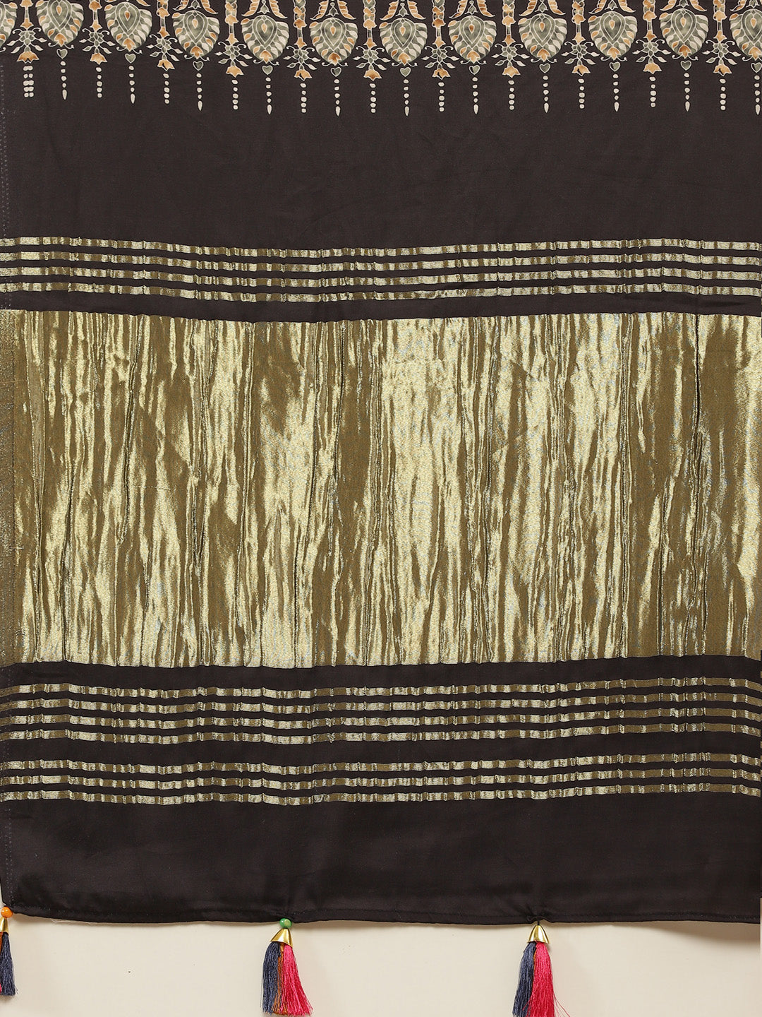 Bandhani Printed Satin Saree