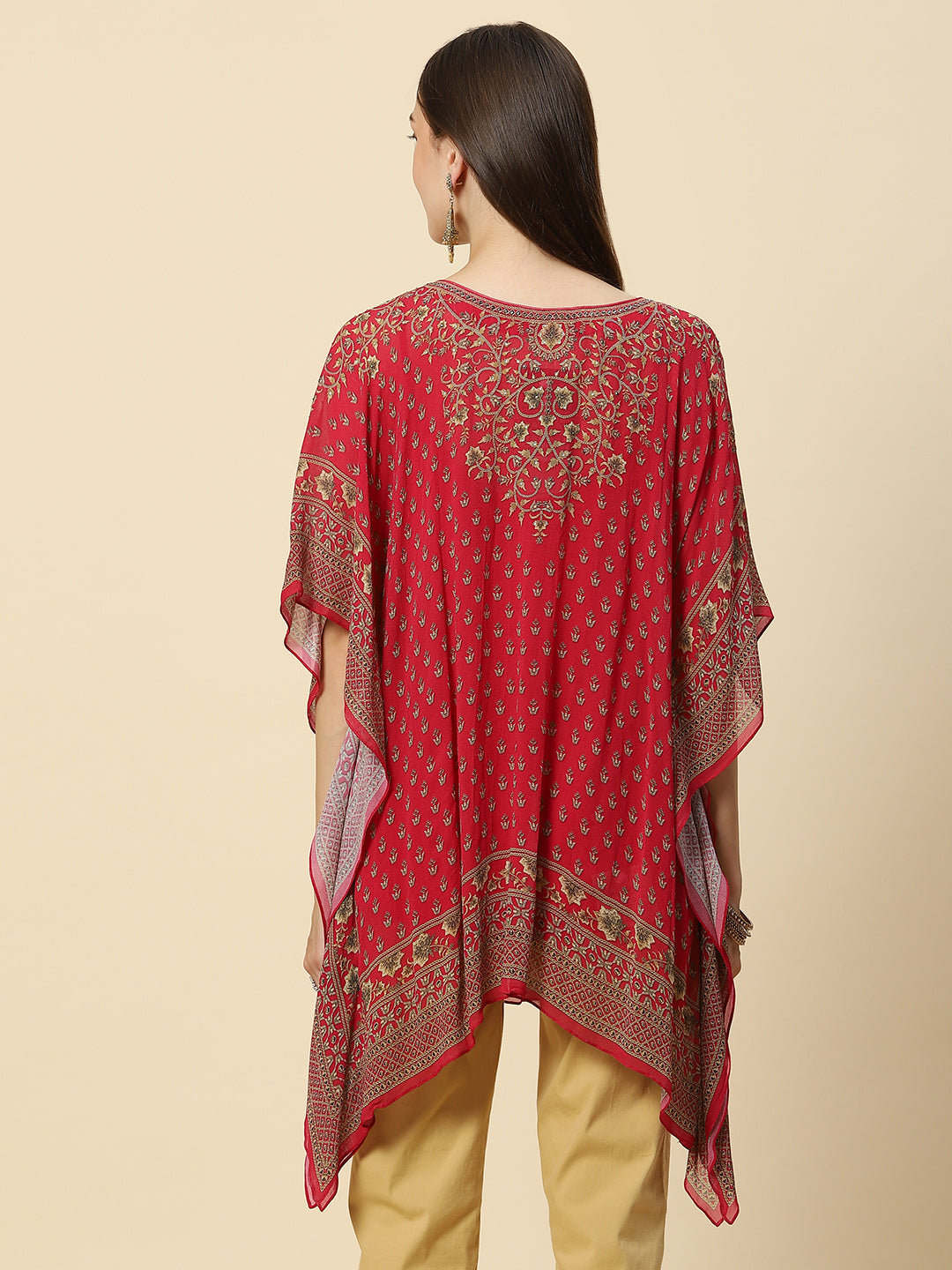 Digital Printed Georgette Kaftan Kurta
