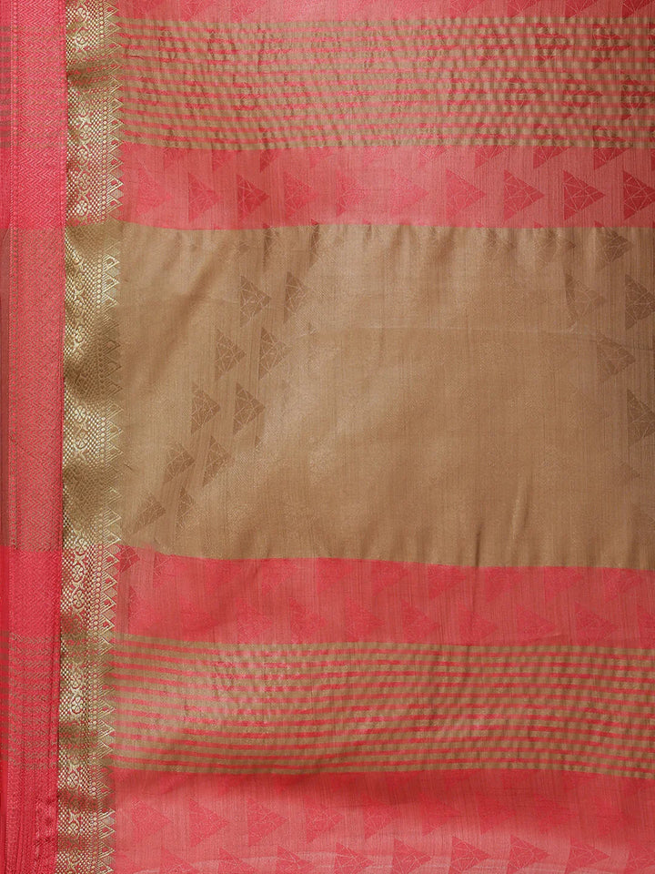 Plain Zari Border Handloom Woven Saree