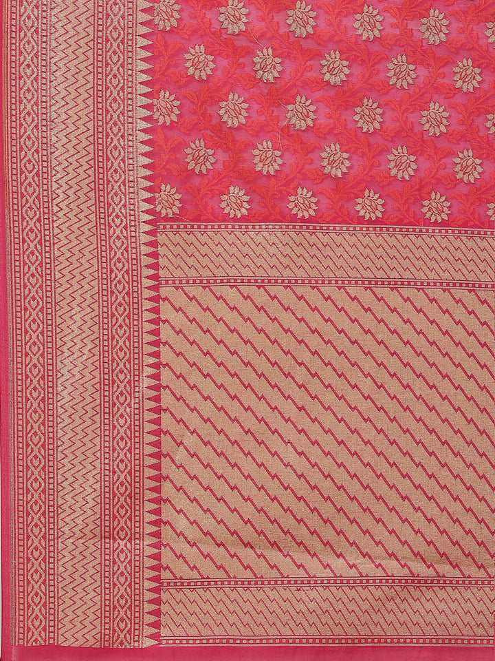 Zari Jaal Cotton Woven Saree