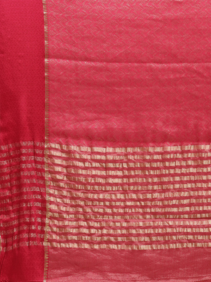 Brocade Zari Jaal Georgette Woven Saree