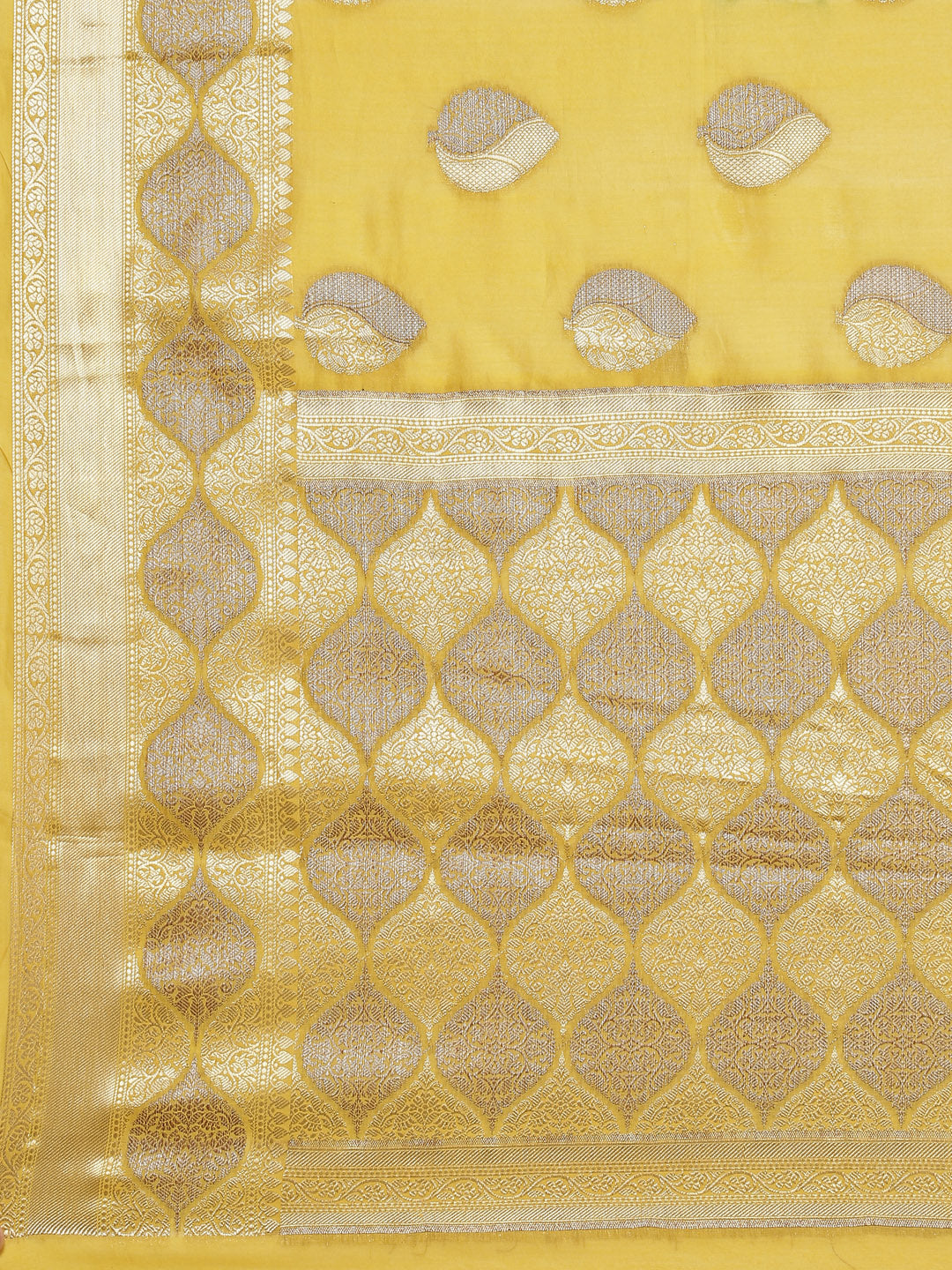 Zari Border Booti Cotton Woven Saree