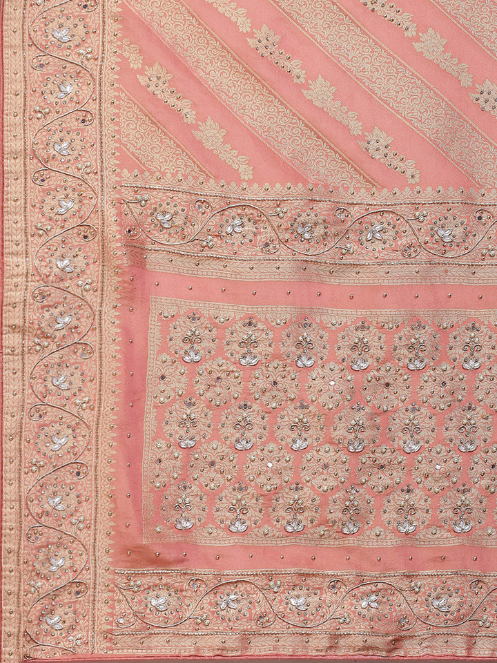 Cutdana Embroidery Banarasi Saree