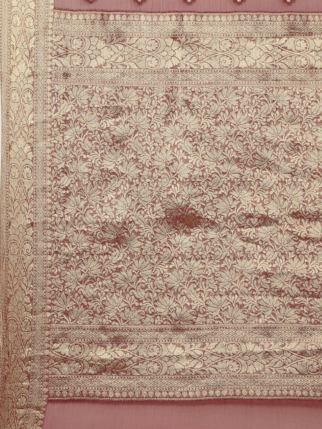 Zari Booti Chiffon Plain Saree