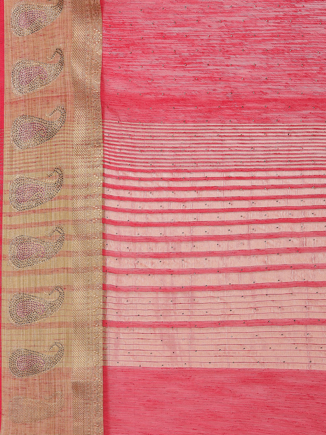 Stone Work Art Handloom Woven Saree