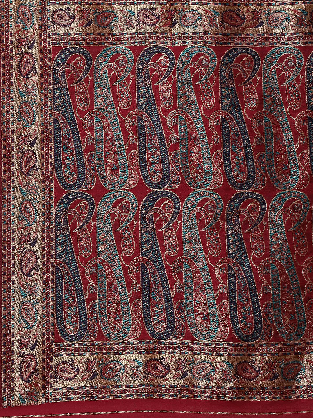 Zari Border Booti Handloom Woven Saree