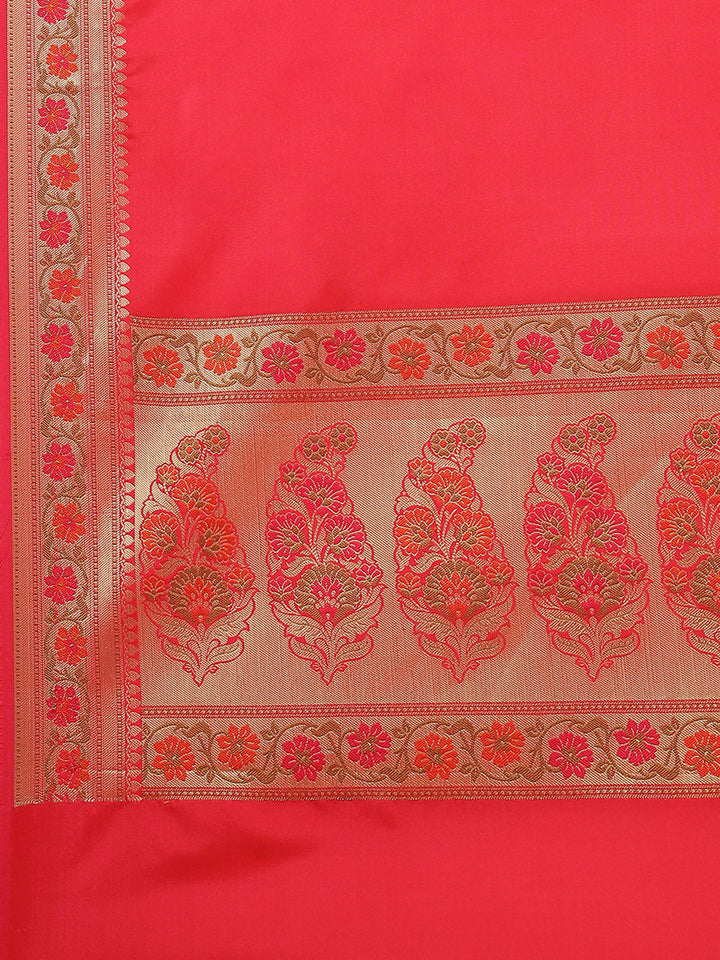 Resham Zari Border Cotton Woven Saree