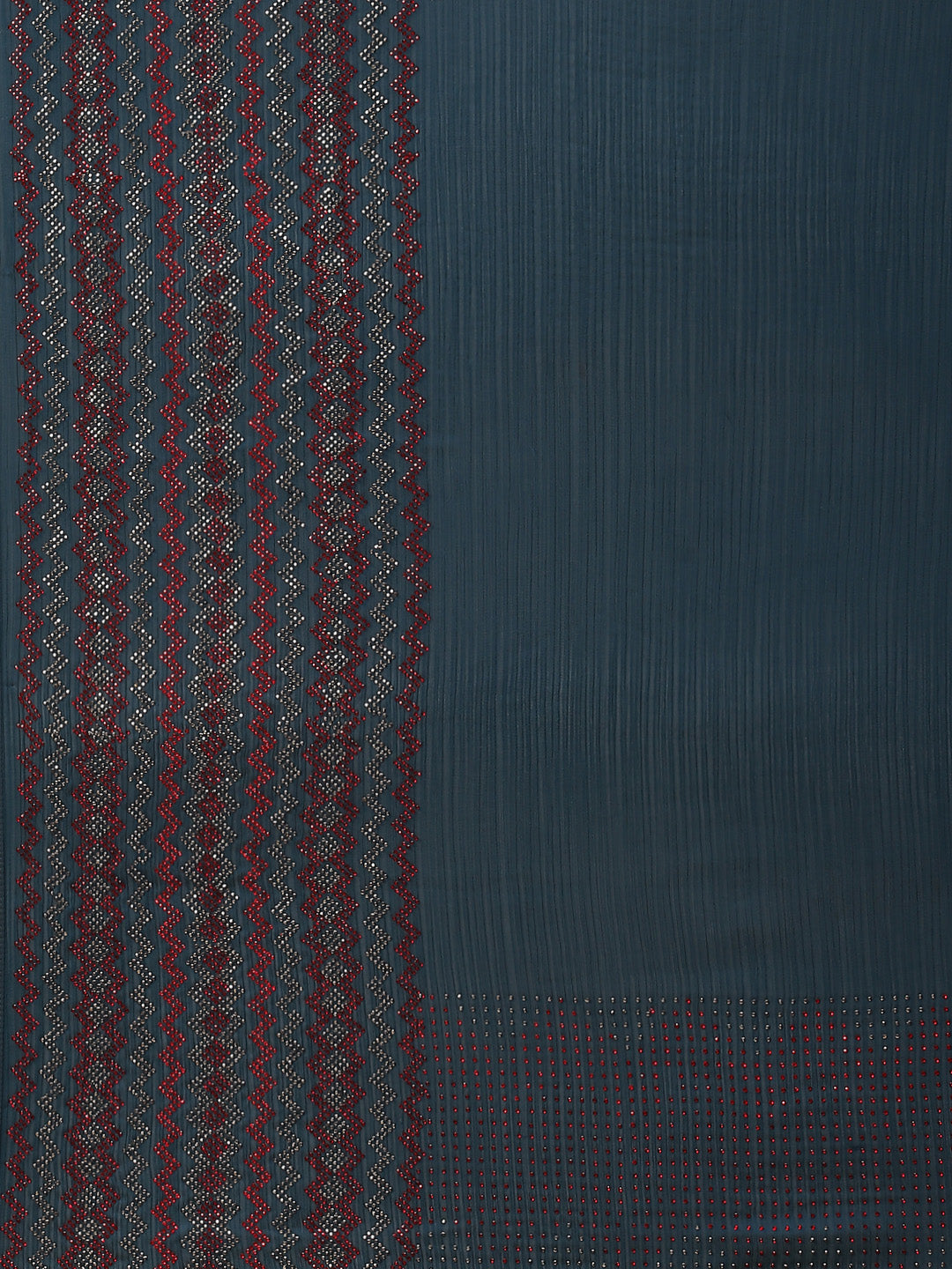 Stone Embroidered Crepe Saree