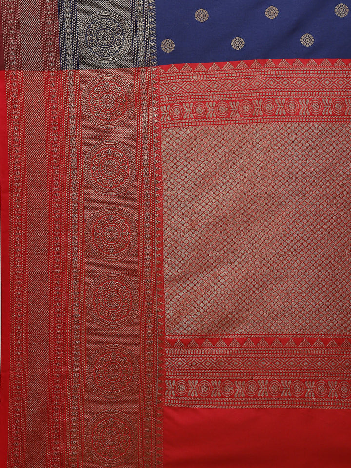 Zari Border Booti Cotton Woven Saree