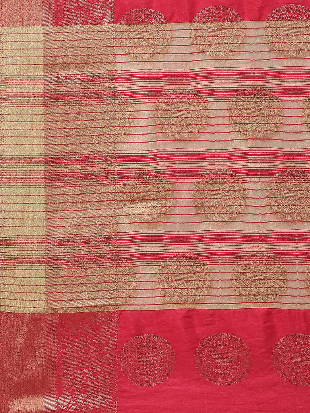 Zari Border Booti Art Handloom Woven Saree