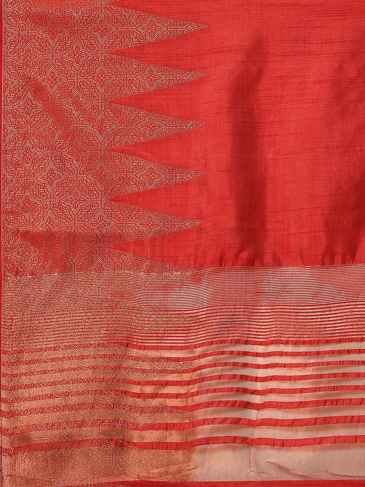 Plain Zari Border Handloom Woven Saree