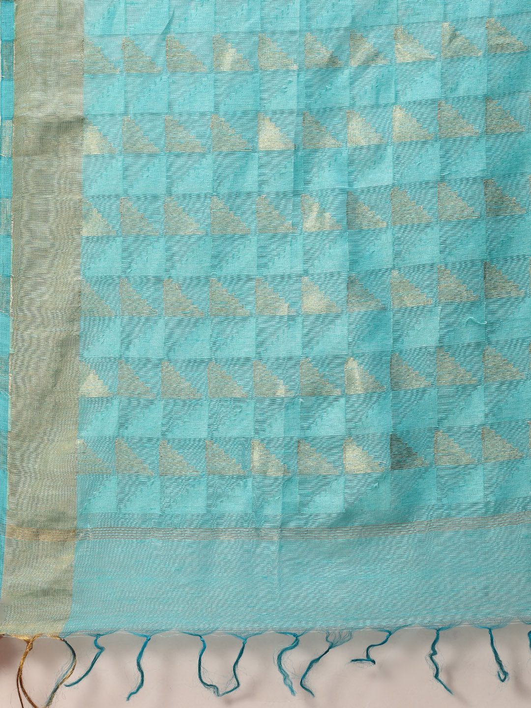 Resham Border Linen Woven Saree