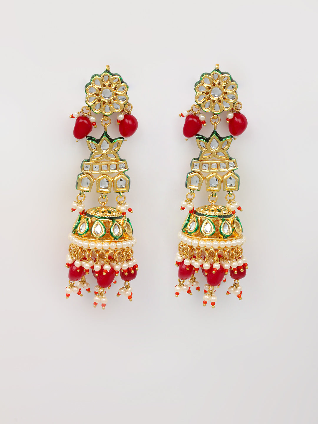 Kundan Work Necklace Set With Earring &amp; Mang Tika