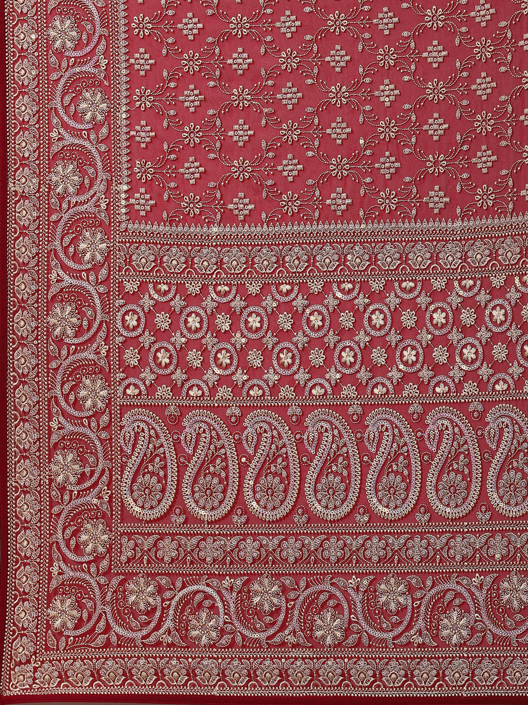 Resham Jaal Embroidered Georgette Saree