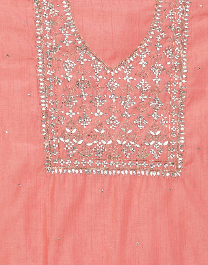 Chanderi Embroidered Suit Piece
