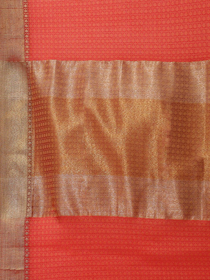 Jacquard Zari Border Art Handloom Woven Saree