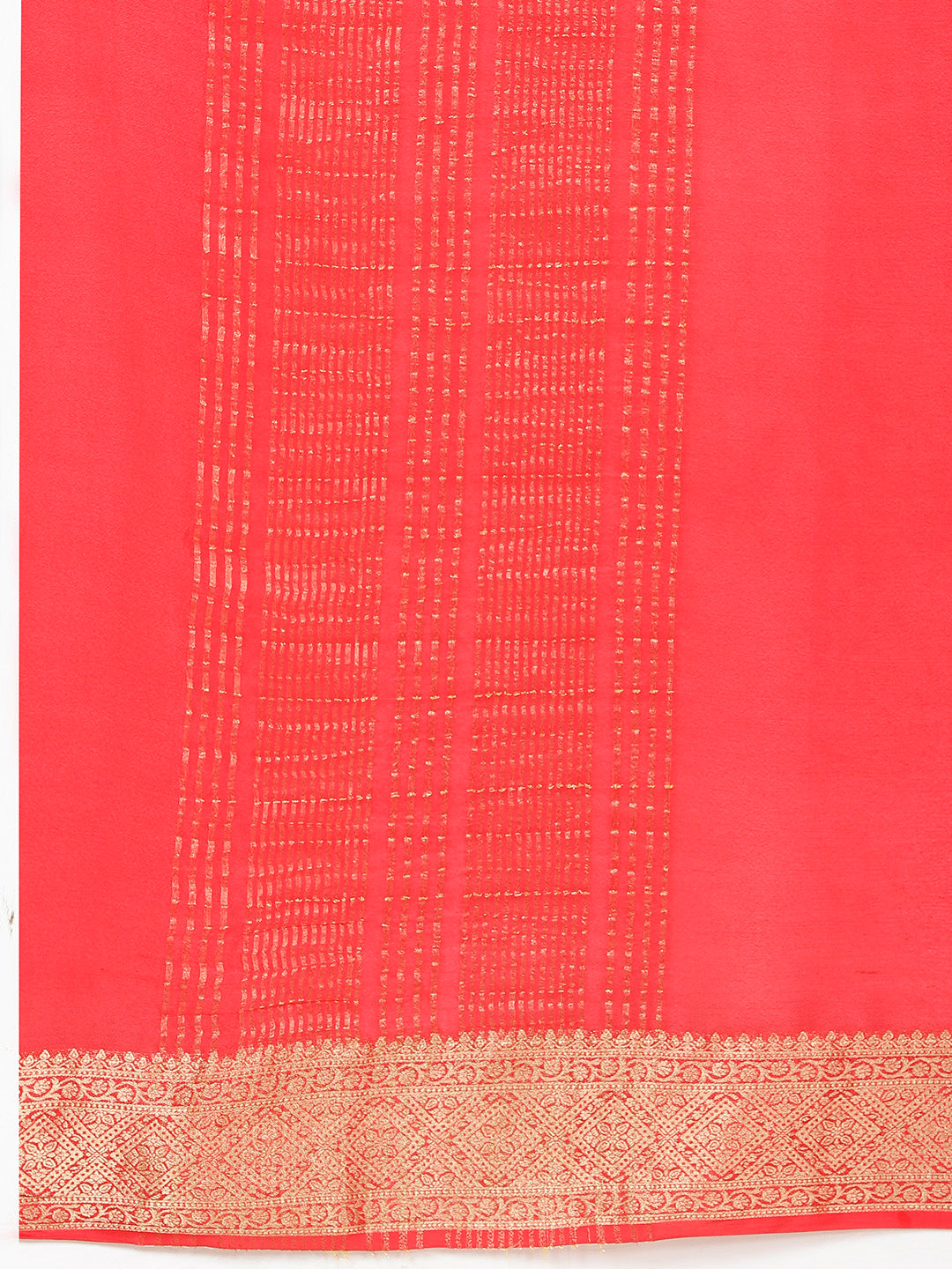 Zari Border Plain Crepe Saree