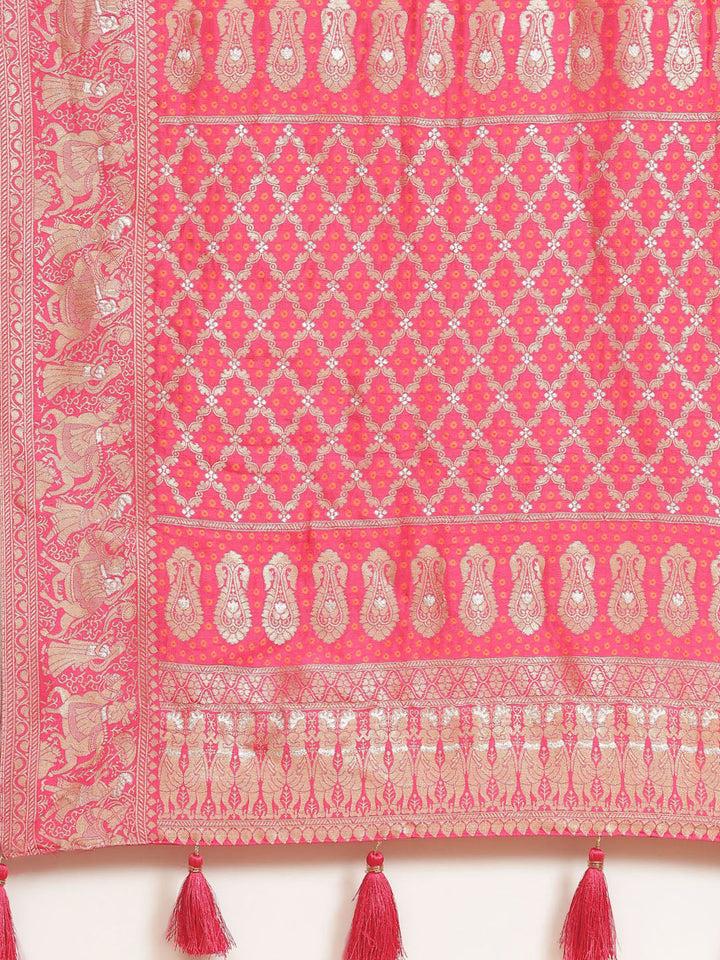 Bandhani Banarasi Woven Saree