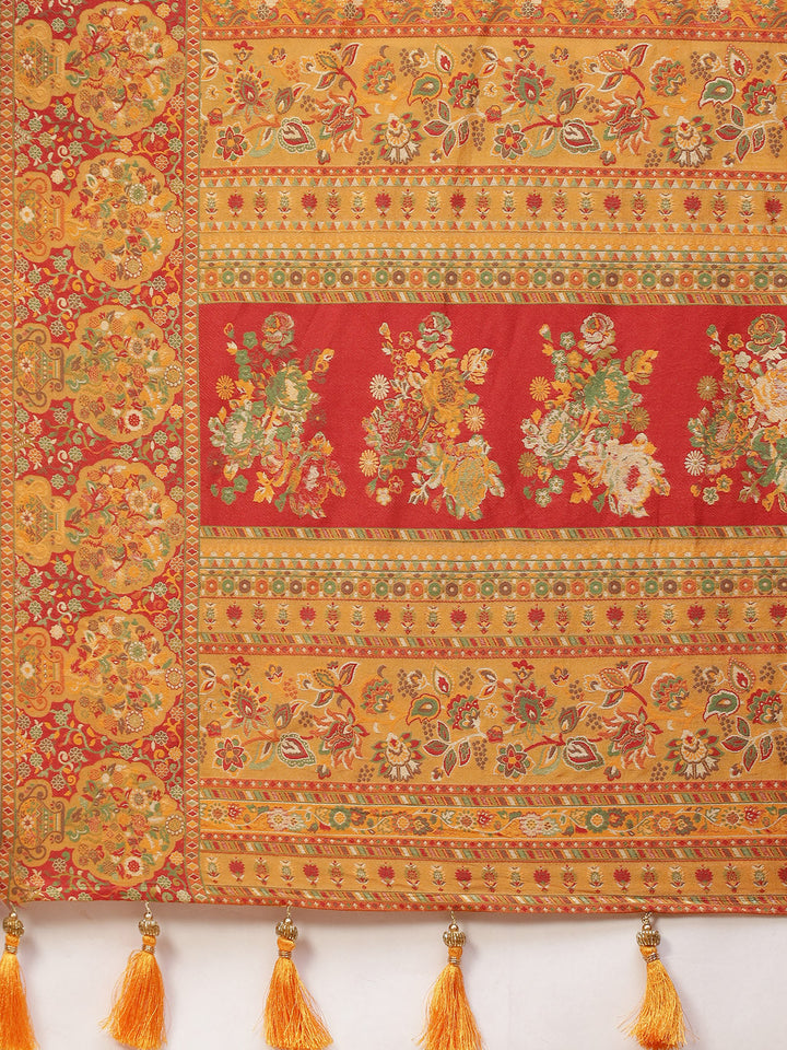Zari Jaal Handloom Woven Saree