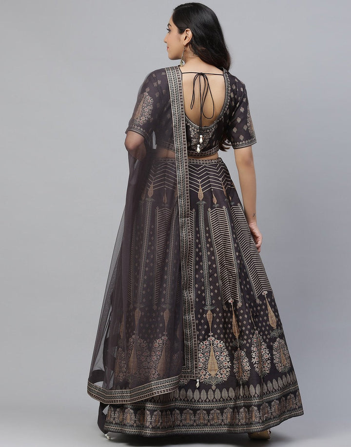 Art Tussar Lehenga With Net Dupatta