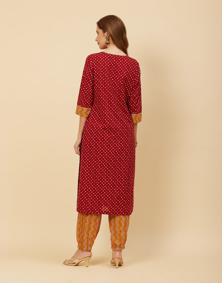 Printed Cotton Kurti With Salwar