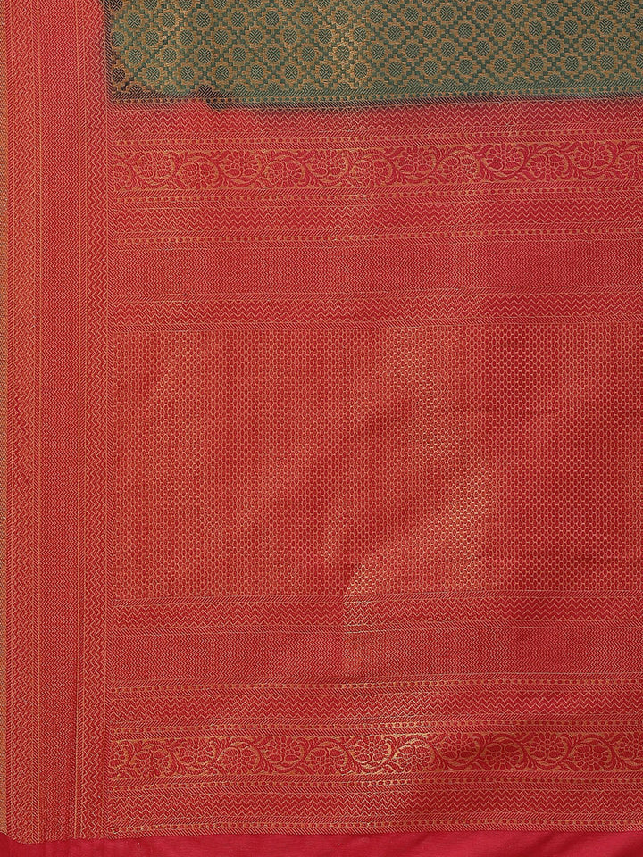 Brocade Zari Jaal Art Handloom Woven Saree
