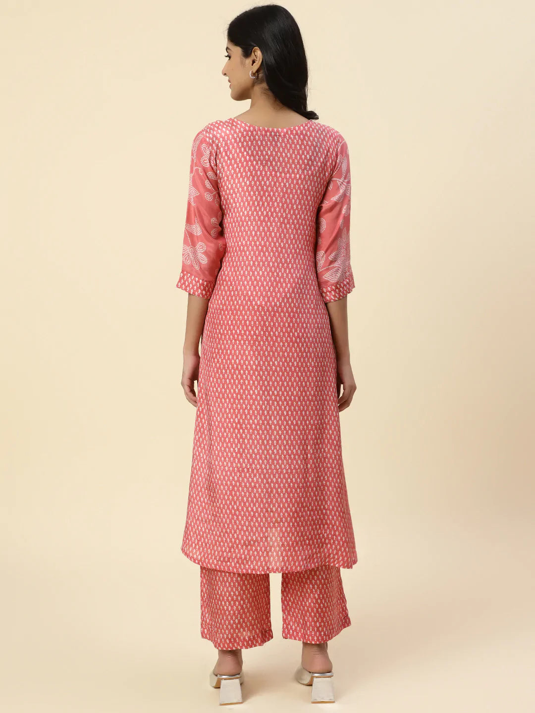 Floral Printed Muslin Kurta With Pants