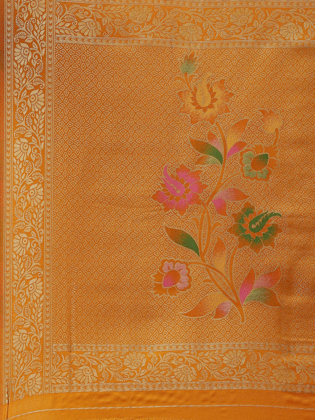 Floral Zari Jaal Handloom Woven Saree