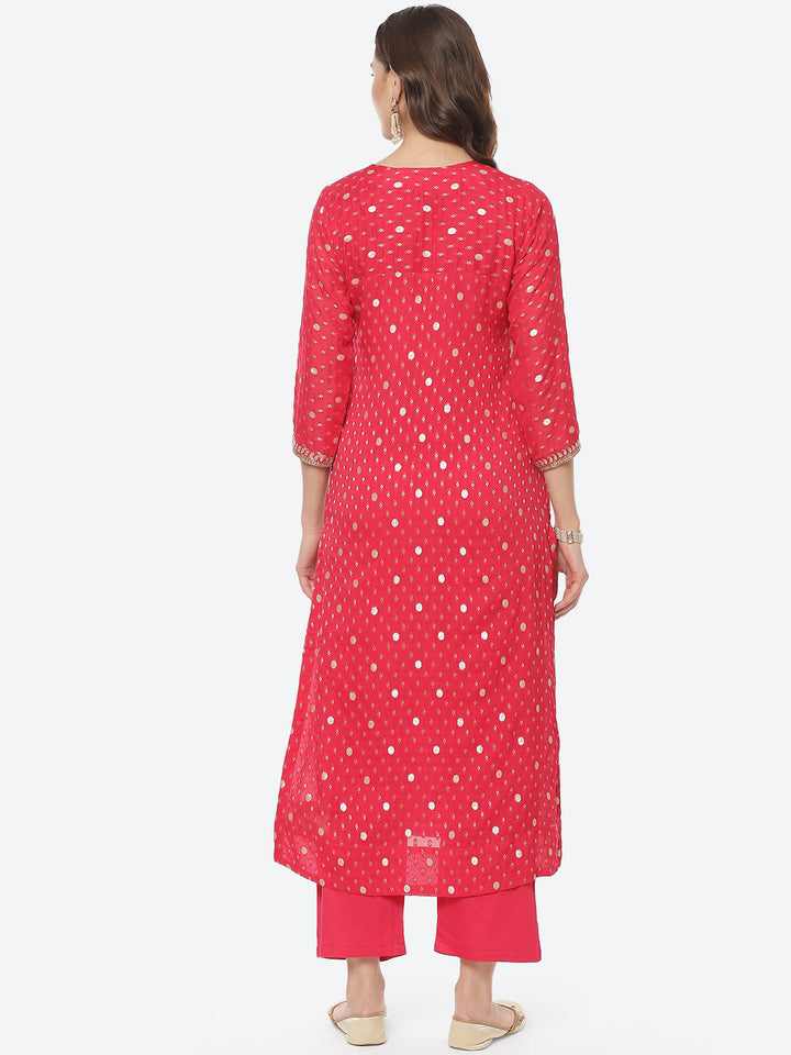 Sequence Gota Patti Georgette Kurti With Pant