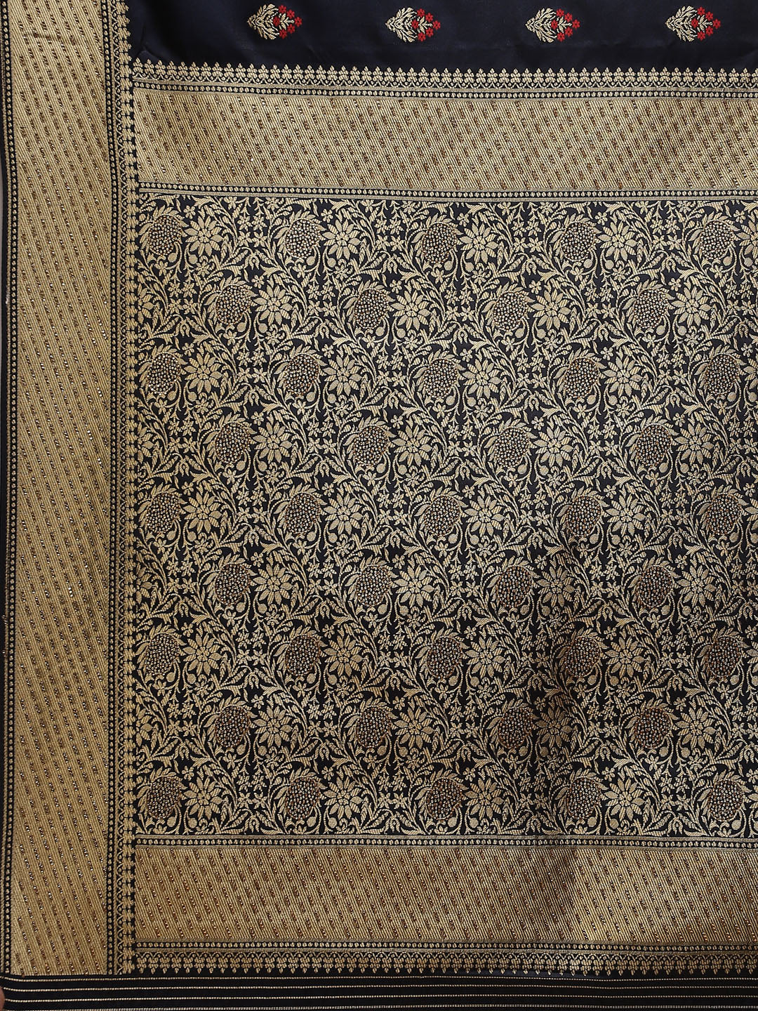 Floral Stone Jaal Banarasi Woven Saree