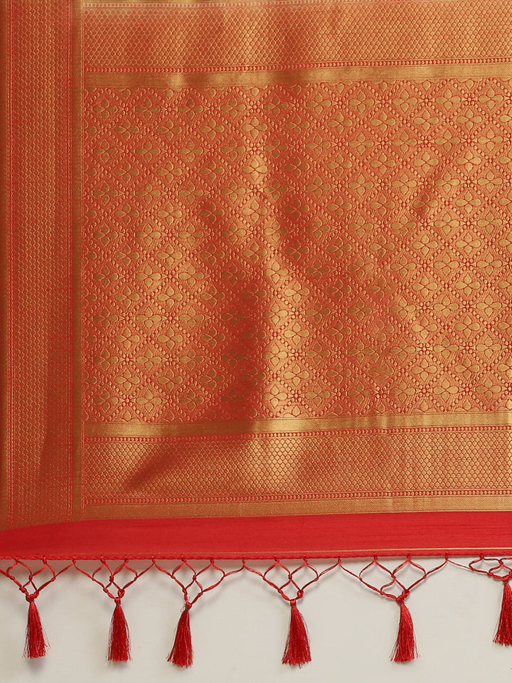 Bandhej Handloom Woven Saree