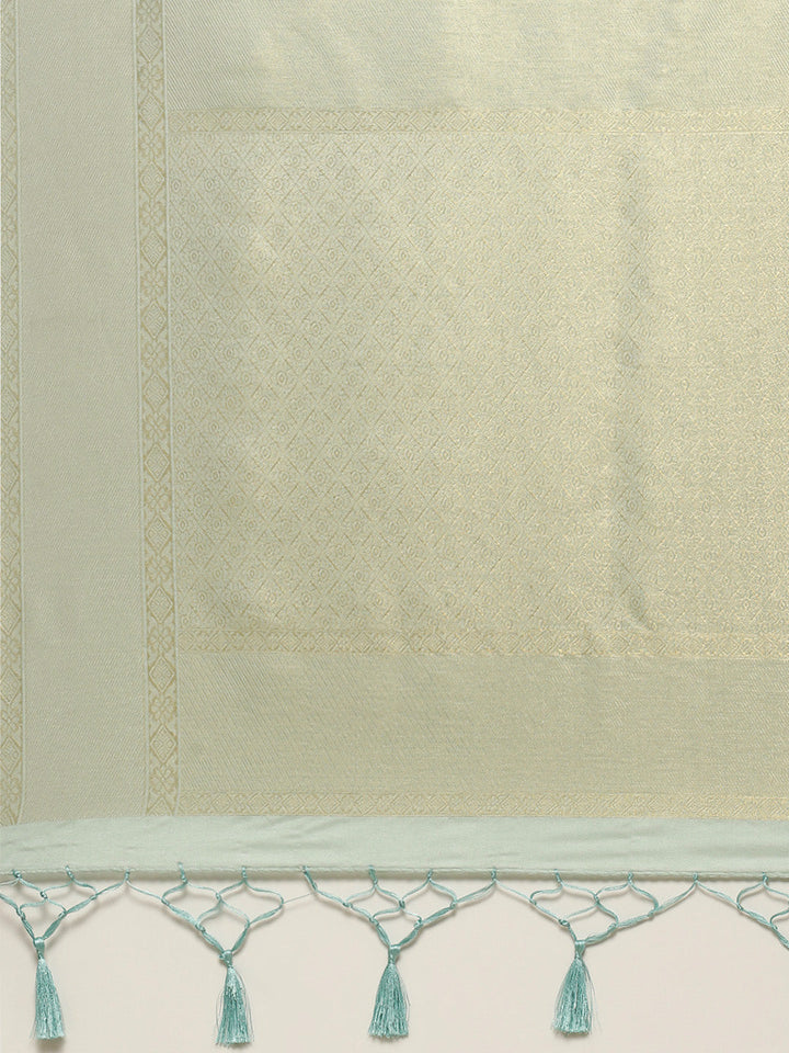 Plain Zari Border Art Handloom Woven Saree