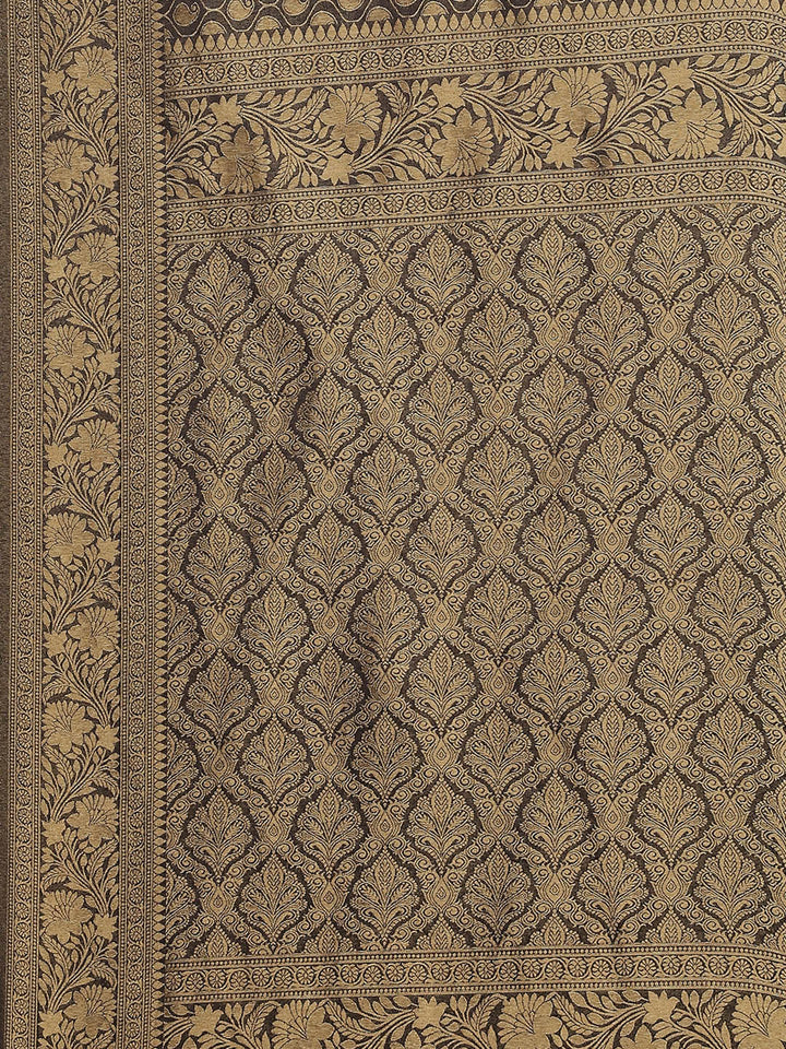 Brocade Zari Jaal Satin Woven Saree