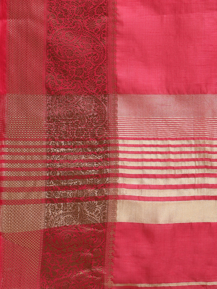 Plain Zari Border Art Handloom Woven Saree