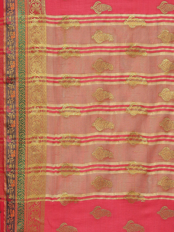 Zari Jaal Handloom Woven Saree