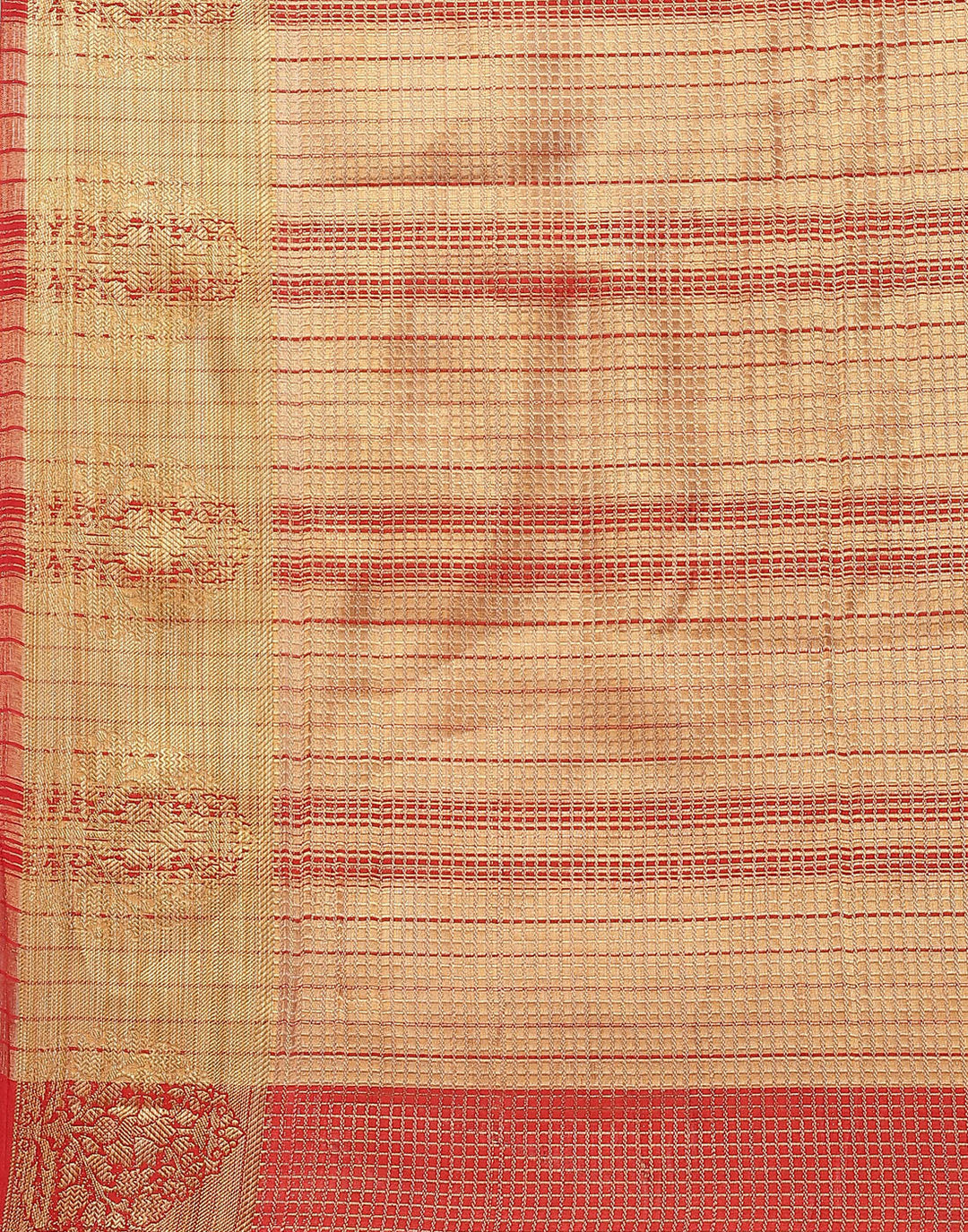 Jacquard Zari Border Art Handloom Woven Saree