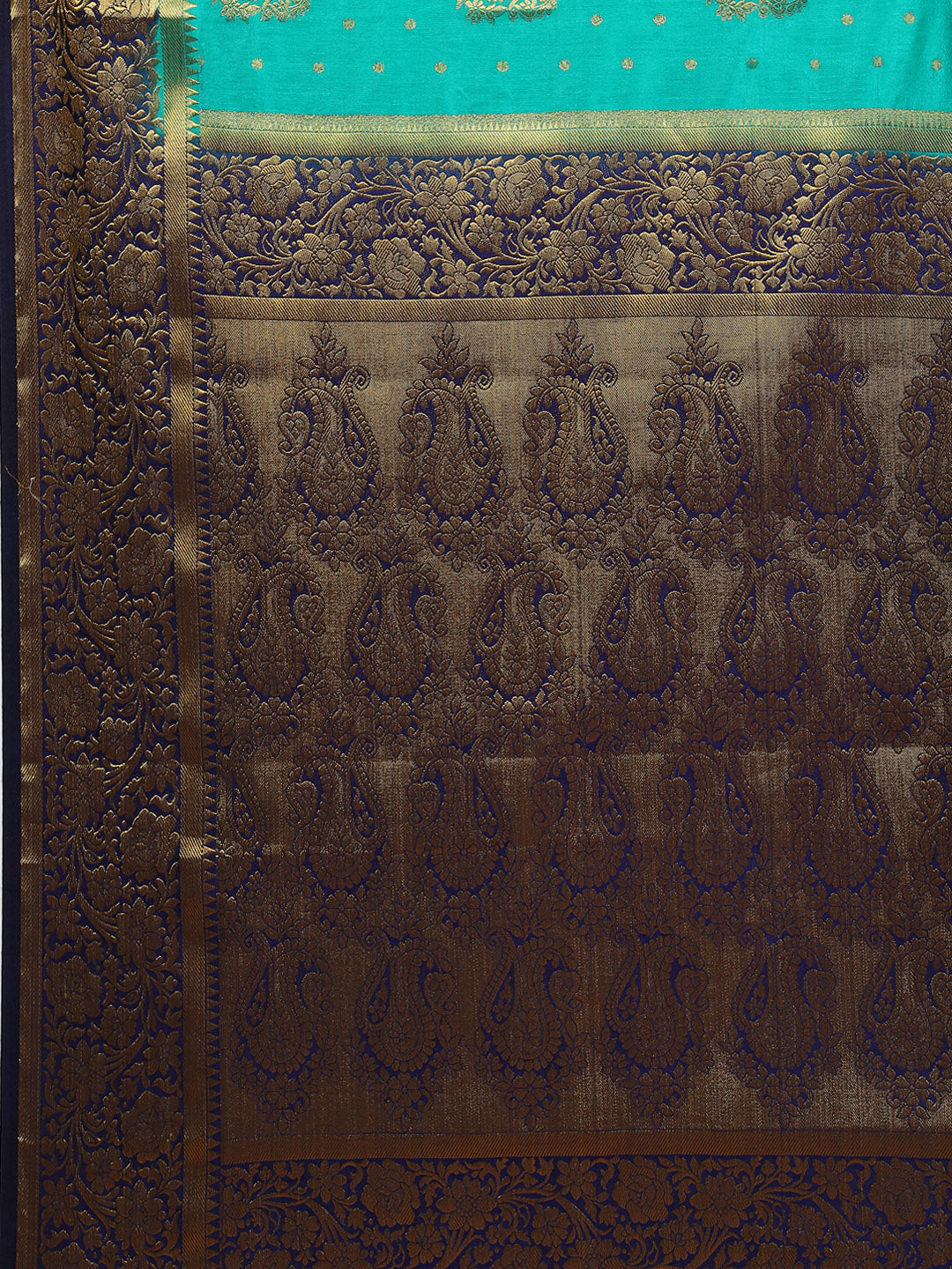 Zari Border Booti Handloom Woven Saree