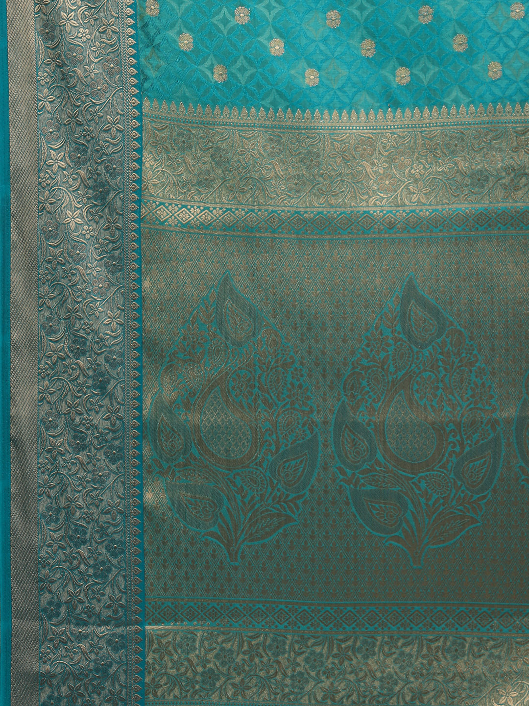 Zari Border Booti Handloom Woven Saree