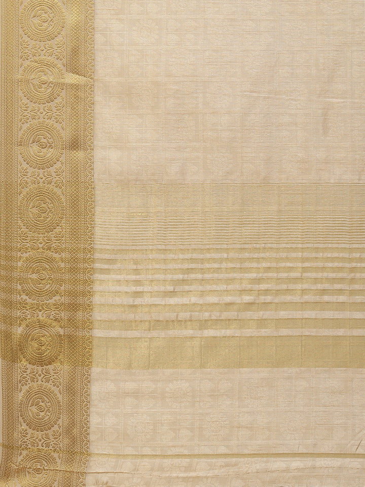 Plain Zari Border Art Handloom Woven Saree