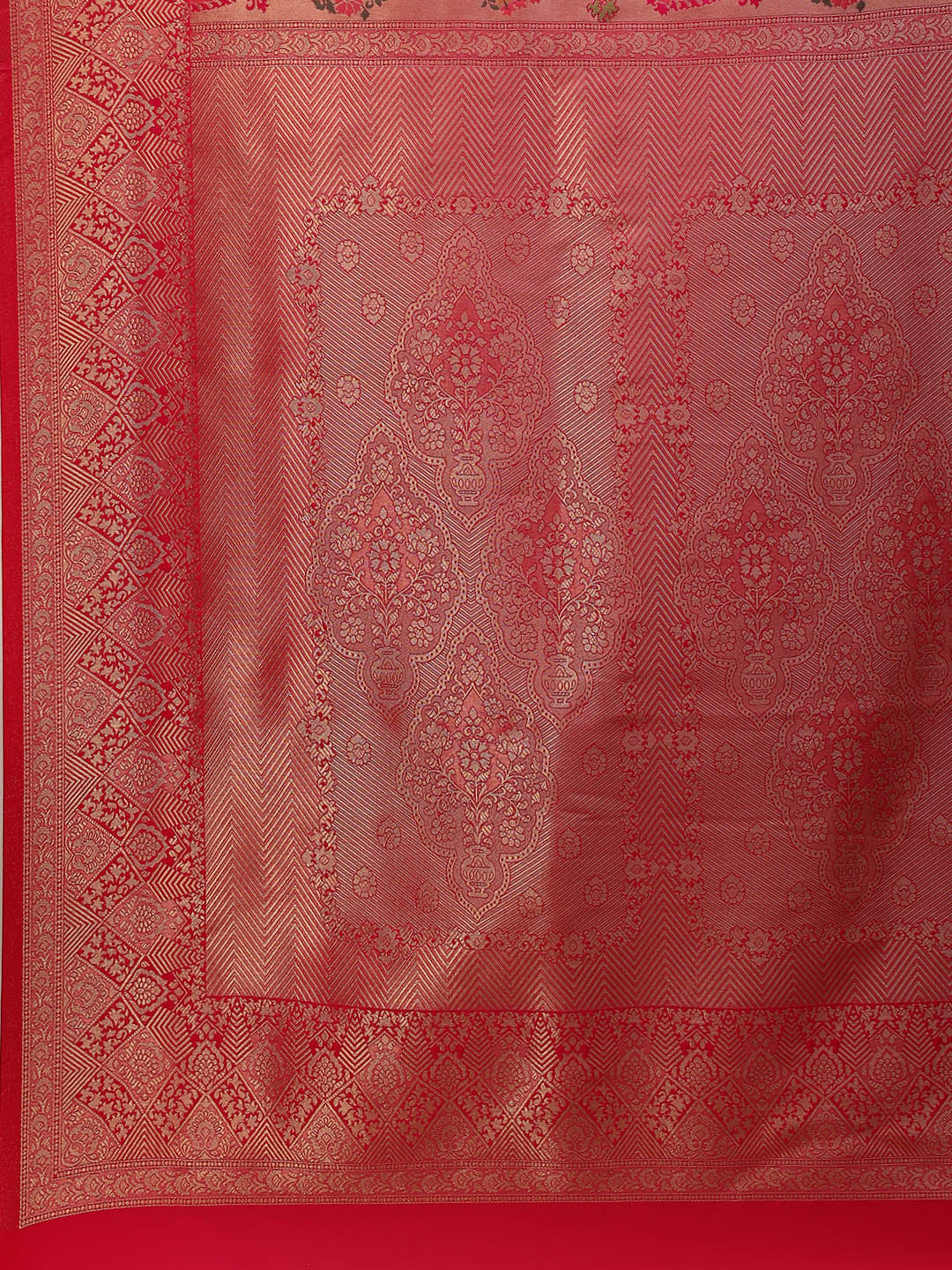 Floral Zari Jaal Handloom Woven Saree