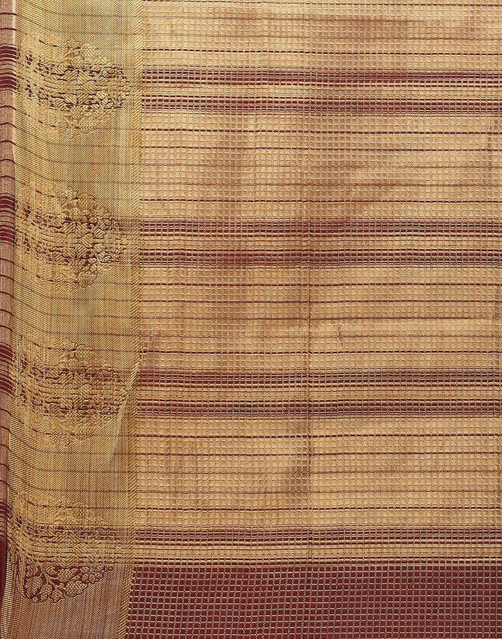 Jacquard Zari Border Art Handloom Woven Saree