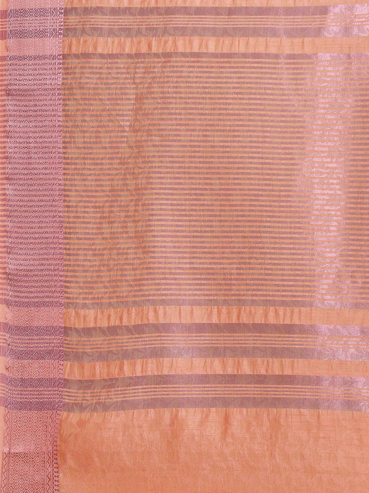 Plain Zari Border Handloom Woven Saree