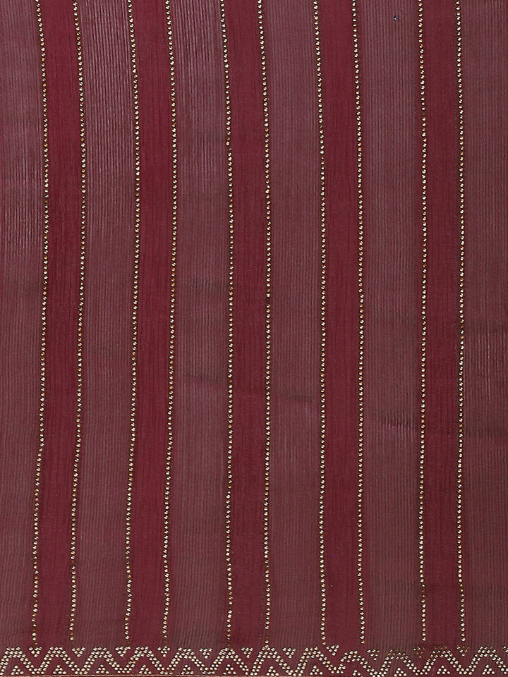 Stone Work Georgette Plain Saree